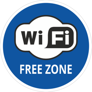 Наклейка wi-fi  free zone