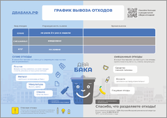 Табличка «График вывоза отходов»